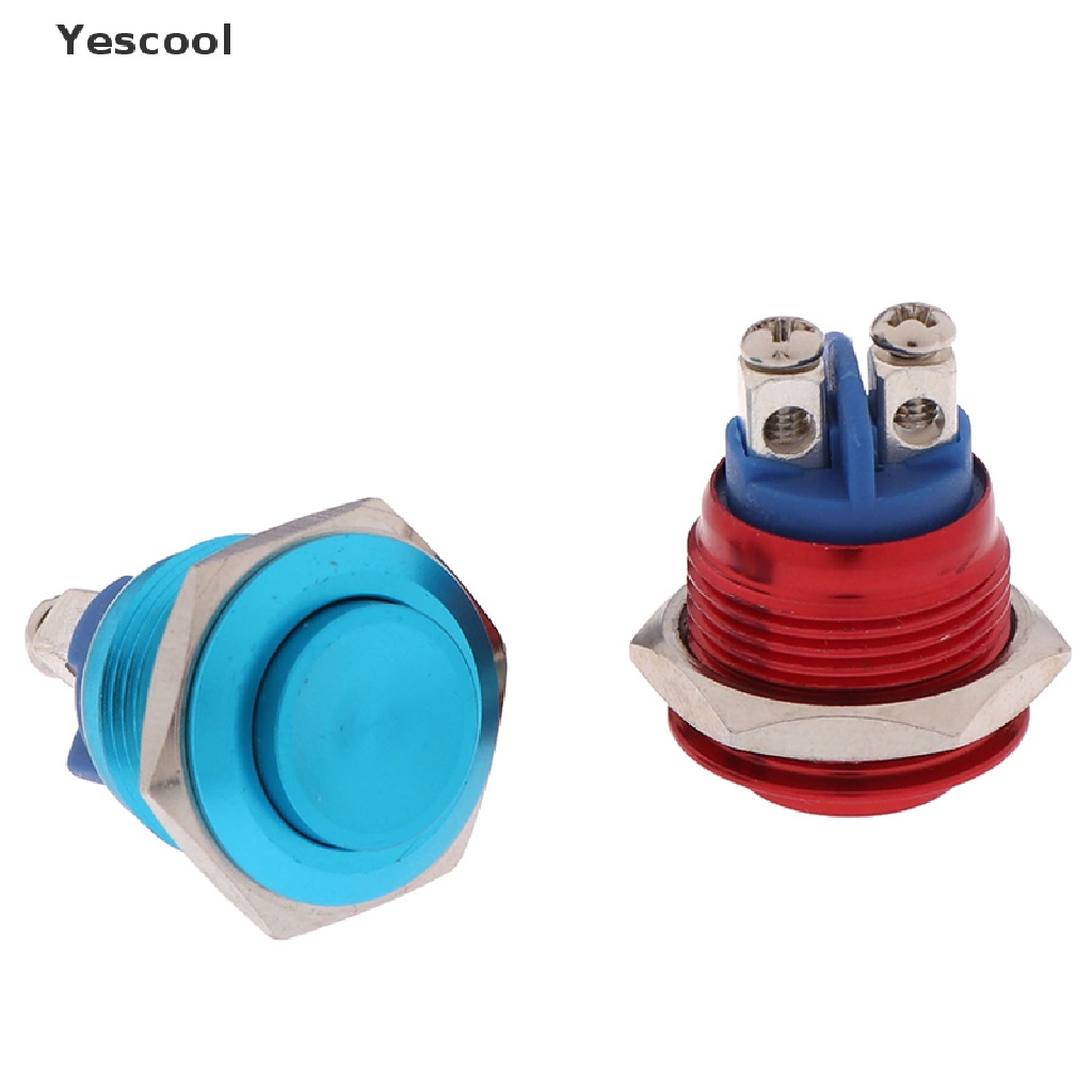 Yescool 1Pc Tombol Tekan Momentary 16mm Anti Air