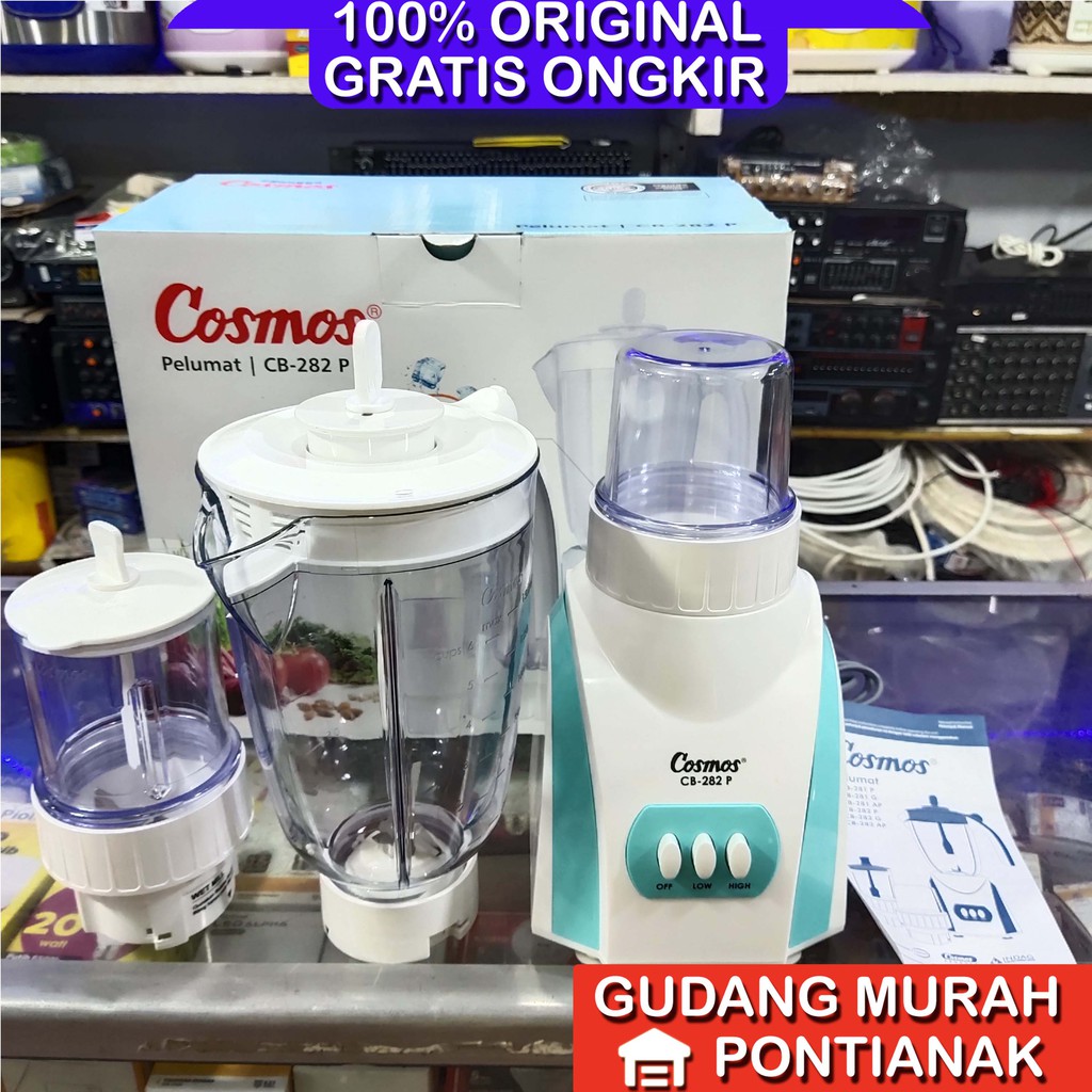 Blender Cosmos CB 282P 282 P 3in1 2 Liter Jumbo Pelumat bumbu basah kering jus