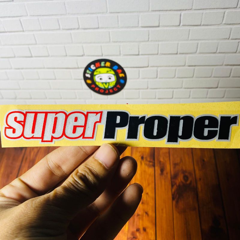 Stiker super proper super standar super hedon cuting sticker kata kata viral motor helm 1pcs