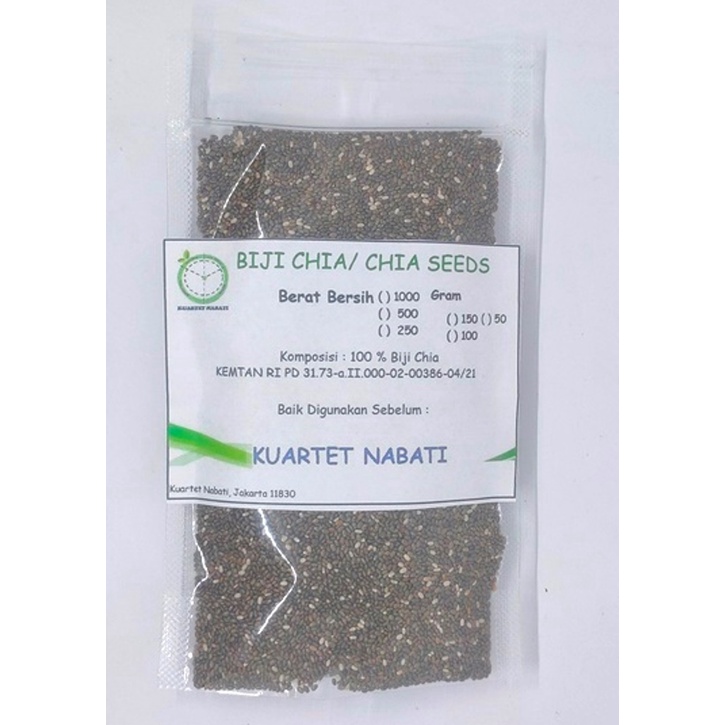 

100gr Chia Seeds - Premium - Organic - Black / Biji Chia Hitam - USDA Certified Organic