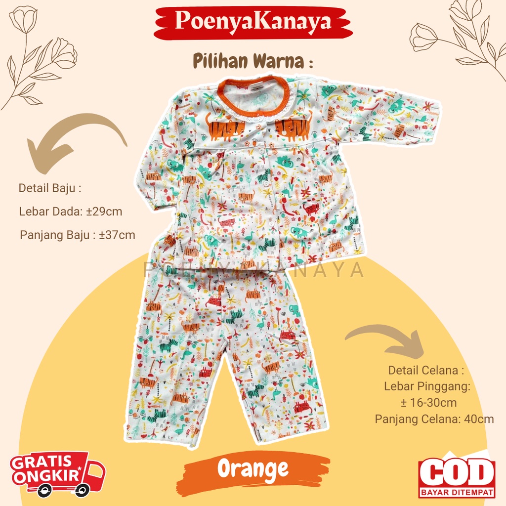 Setelan Baju Bayi Piyama Bayi Panjang Perempuan Flamingo Fauzan 6-18 bln SPY106