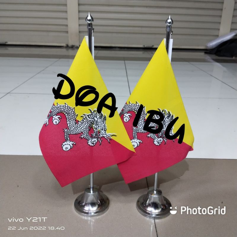 

best seller tiang stenlis meja+bendera BHUTAN ready stock