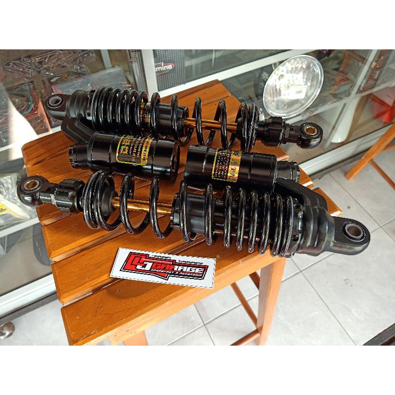 SHOCKBREAKER BELAKANG HONDA TIGER MEGAPRO GL CB GL100 DBS PREMIUM BLACK SERIES AS GOLD 320MM SHOCK S