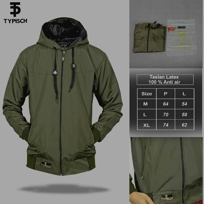 JAKET COWOK jaket parasut pria - jaket original typisch hijau army