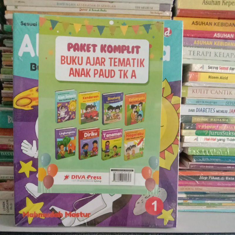 BUKU PAKET KOMPLIT 8 BUKU AJAR TEMATIK ANAK PAUD TK A