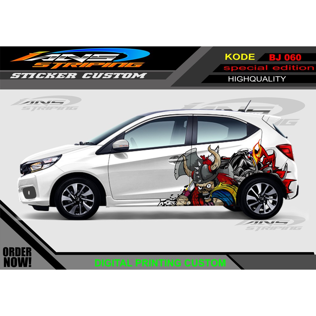 DECAL STIKER MOBIL CUSTOM/ VARIASI STIKER UNTUK MOBIL JAZZ, BRIO, AVANZA DLLL