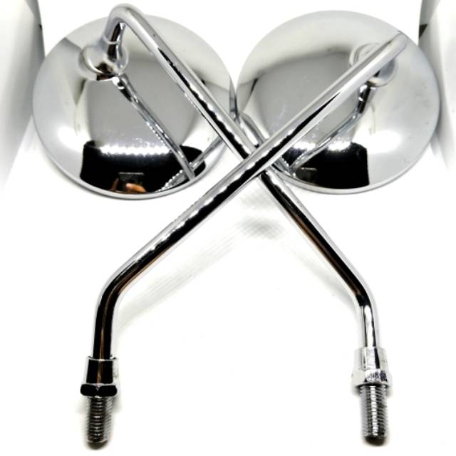 Sepion Spion Sp Bulat Crom Kaca Motor Besar Lebar SNI Cembung Panjang