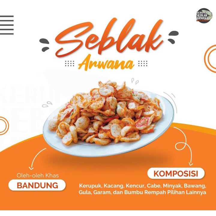 

KERUPUK SEBLAK BUMBU PECEL | SEBLAK ARWANA | 1000 GR