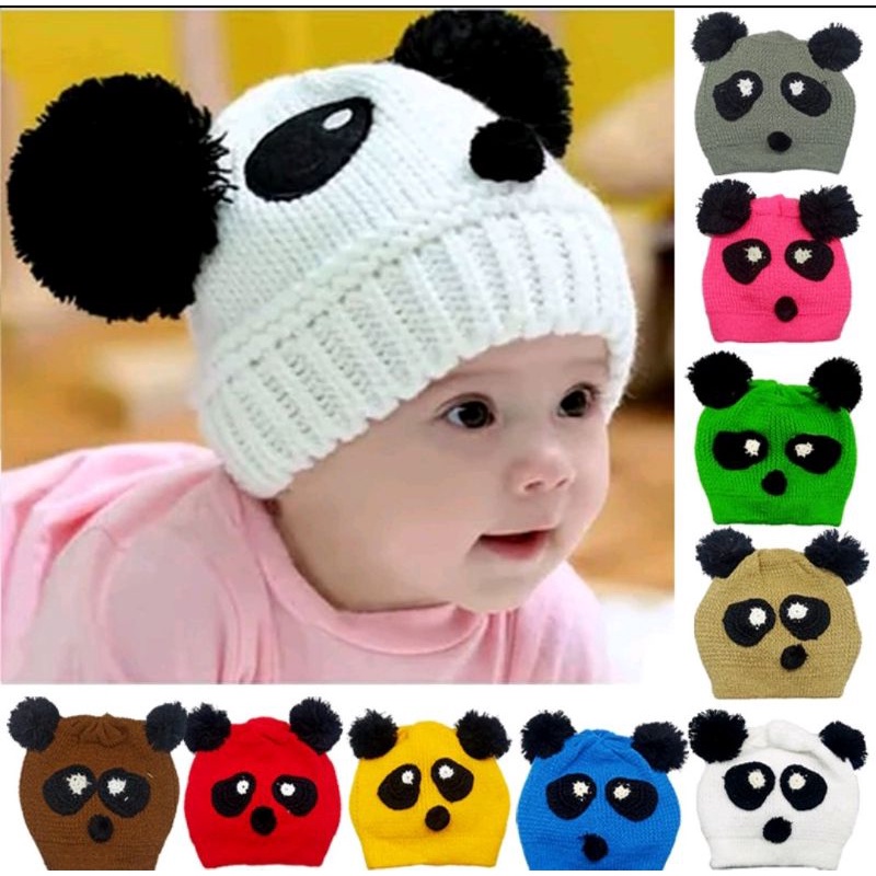 LYSASHOP - Topi Anak Bayi Lucu Motif Kucing/Topi Kupluk Bayi-5