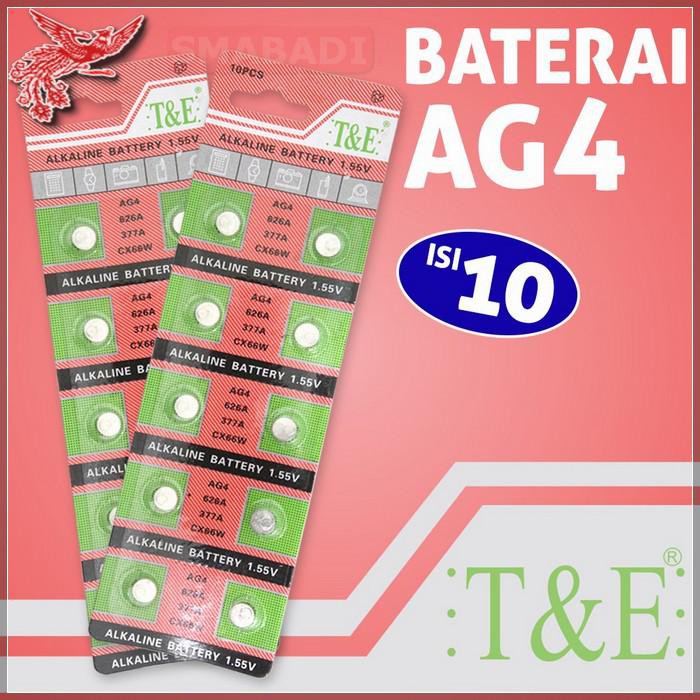 COD - BATERAI JAM TANGAN Alkaline AG4 626A 377A CX66W Universal Batre Batry Batray Bateray - HAND-10