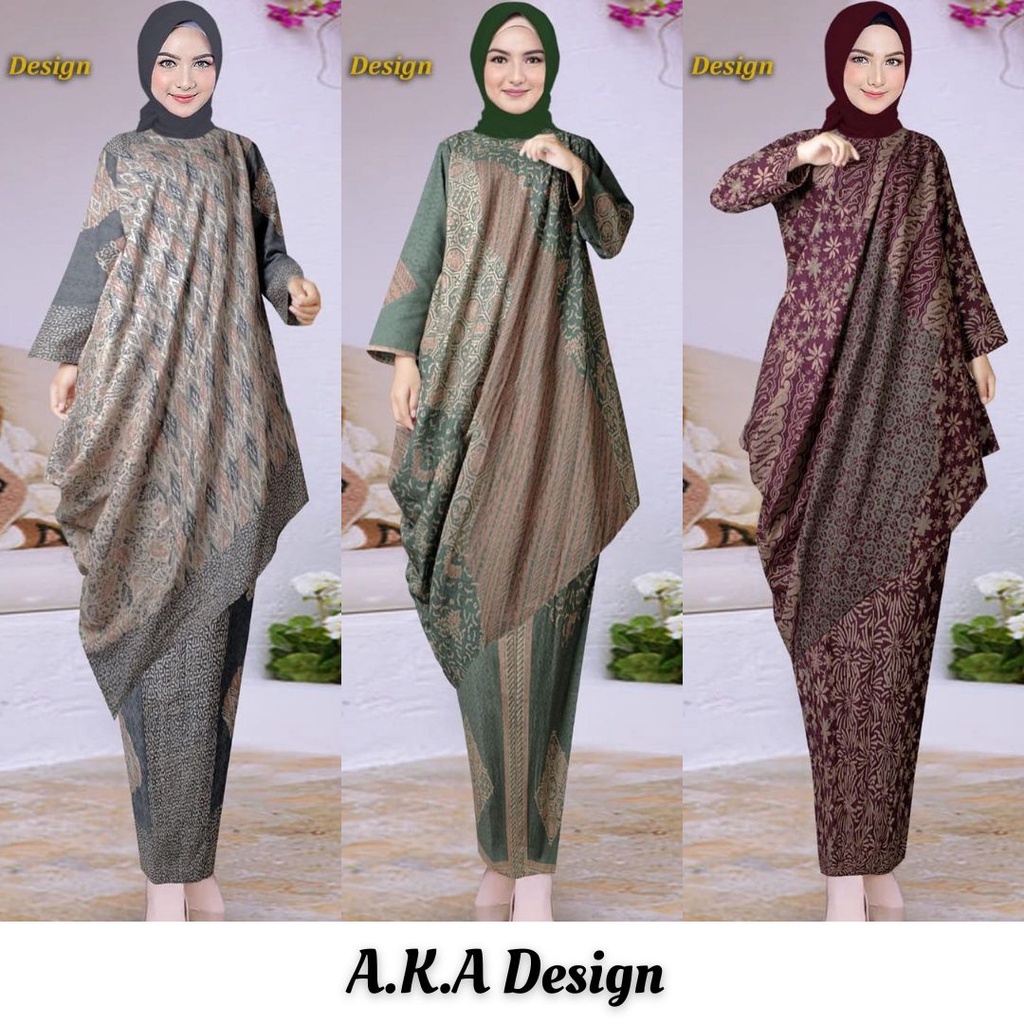 Setelan Rok Batik Kondangan Bahan Doby Viscose Premium Original By AKA Design - 5088 C