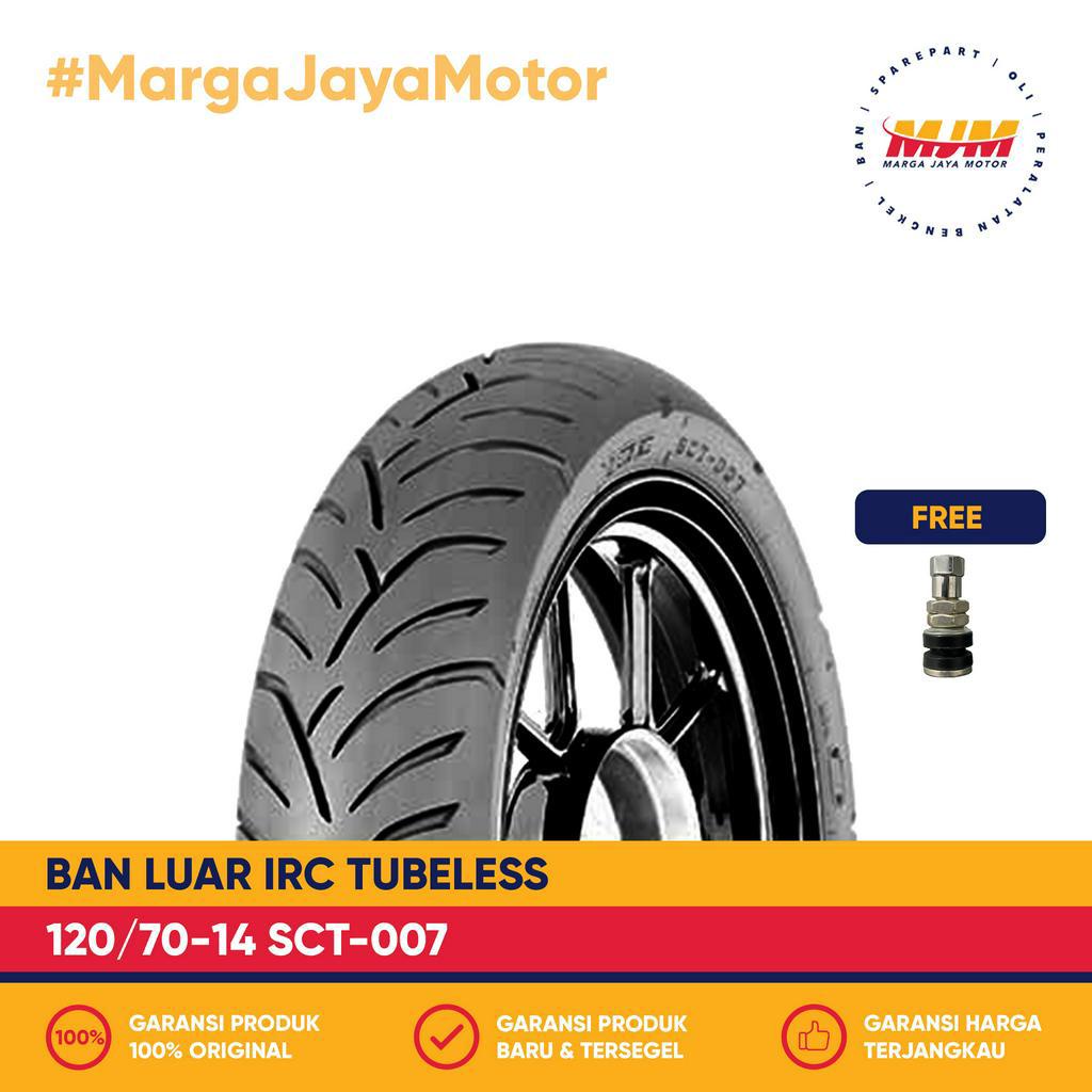 Ban Luar IRC SCT-007 120/70-14 Tubeless Free Pentil