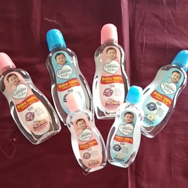 Cussons baby oil cusson biru dan pink 100+100ml dan 50+50 ml