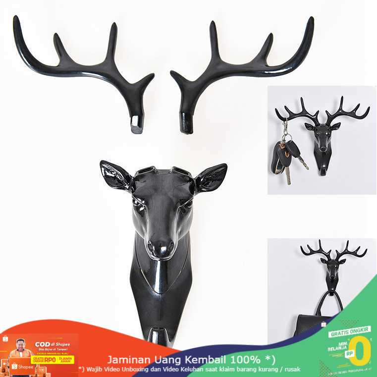 (BISA COD) RVOSTR Gantungan Dinding Model Antlers Head - YQX003-2018