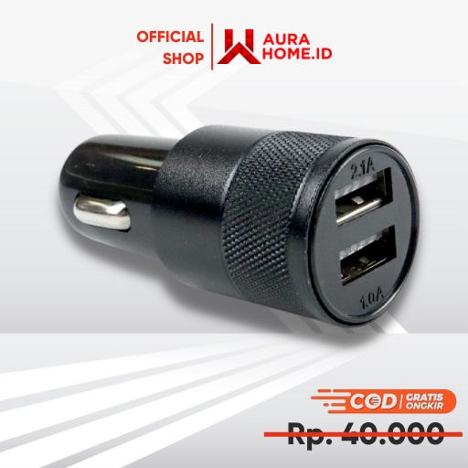 Dual USB Car Charger 2.1A / Adaptor Adapter Kepala Cas Casan Chasan Dual Usb Car Carger Charger Colo