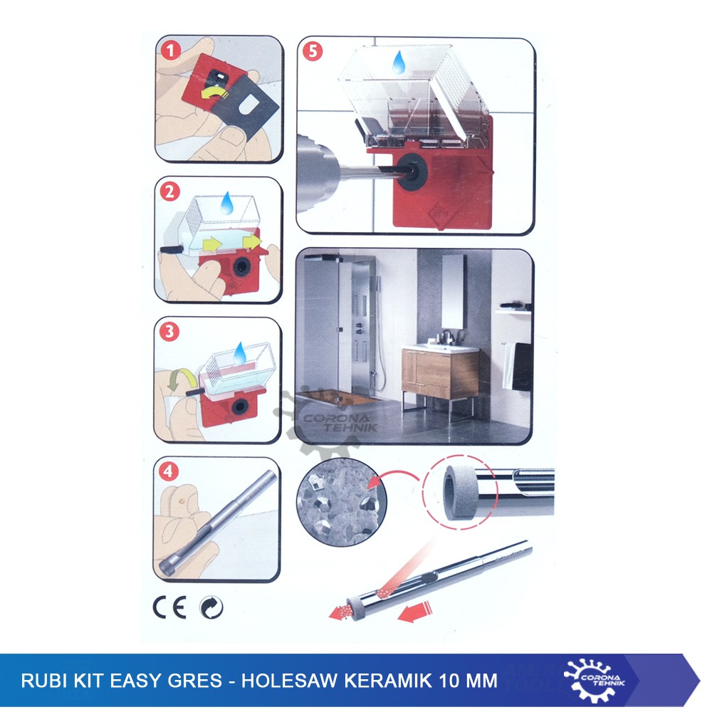 Rubi Kit Easy Gres - Holesaw Keramik 10 mm