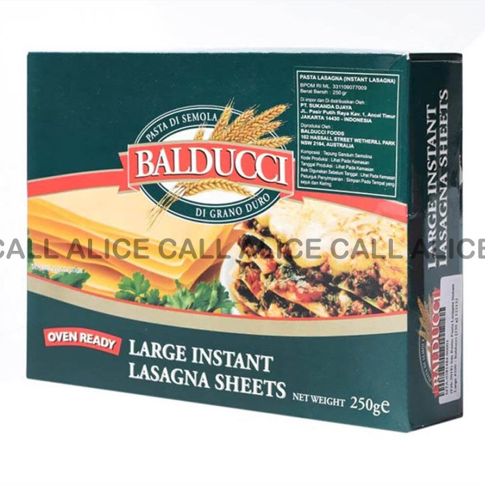 

BALDUCCI PASTA LASAGNA INSTANT LARGE 250GR