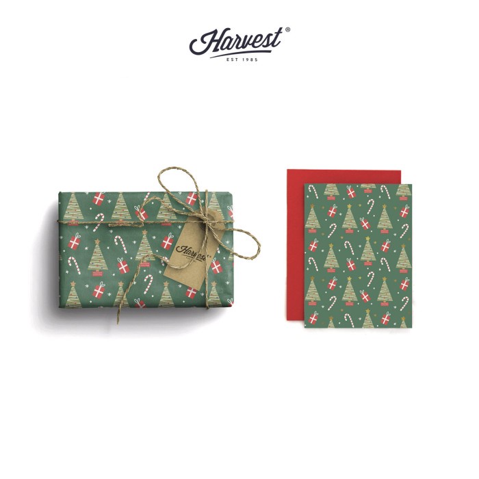 

Paket Kertas Kado & Kartu Natal Harvest Wrap Kit - Wonder Green