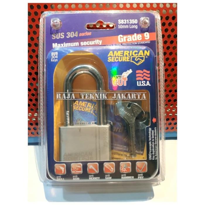 Gembok American Secure 50mm Panjang/ American Secure Padlock 50mm Long