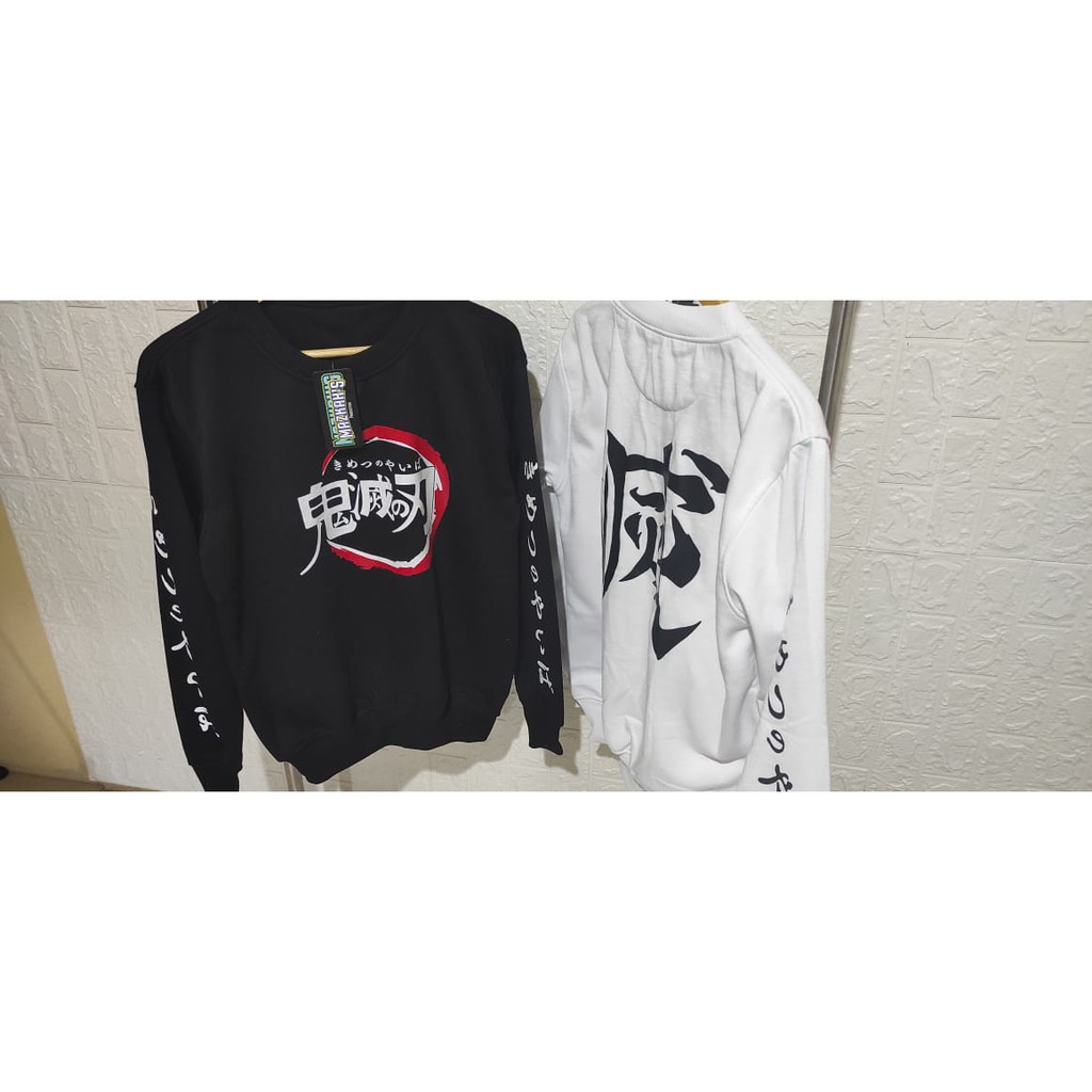 Sweater Crewneck KIMETSU NO YAIBA Terbaru / Sweater Pria Wanita Motif Jepang