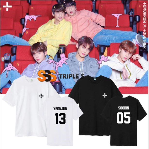 T-SHIRT KAOS KPOP TXT NAMA MEMBER SOOBIN 05 YEONJUN 13 BEOMGYU 13 TAEHYUN 05 HUENINGKAI 14