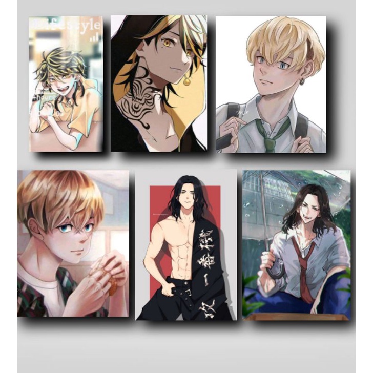 HIASAN DINDING POSTER KAYU TOKYO REVENGERS/KEISUKE BAJI/CHIFUYU MATSUNO/KAZUTORA