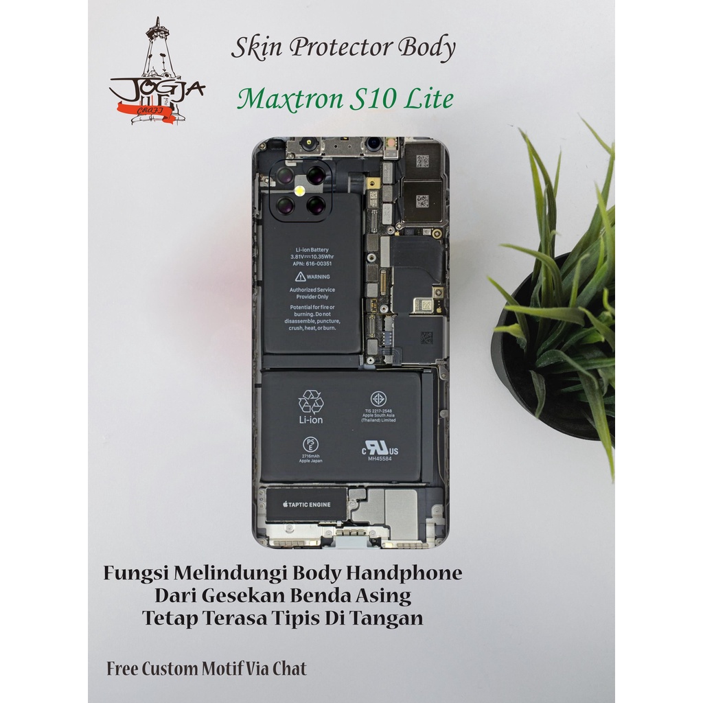 Dapat 2pcs Garskin Hp Maxtron S10 Lite Motif batteri - Free Custom Via Chat