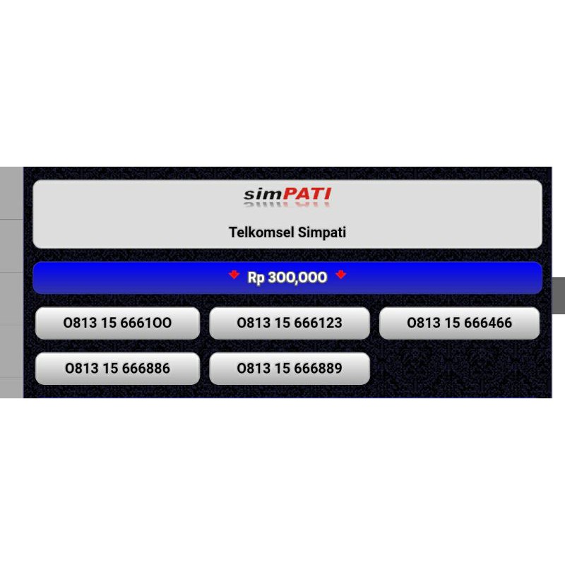 NOMOR CANTIK SIMPATI 0813 15 666XXX