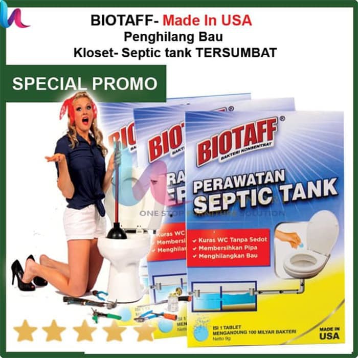 12 pcs Biotaff Bakteri Konsentrat Pengurai Anti Bau Anti Mampat Original Ready