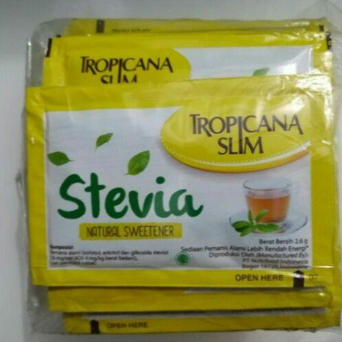 

Tropicana Slim Stevia Isi 25 pcs