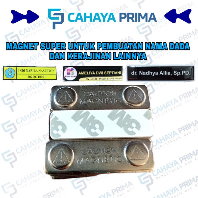 

[paket 5 pcs] Magnet super untuk nama dada / Nametag dan kerajinan lainnya | Min 5 Pcs