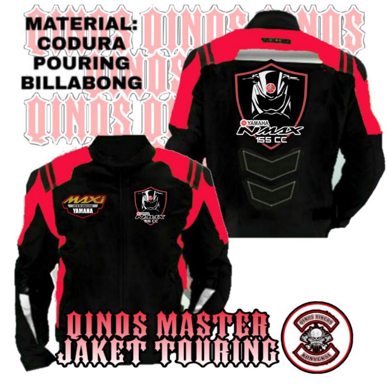 Jaket touring yamaha nmax merah marun jaket touring nmax hitam merah marun