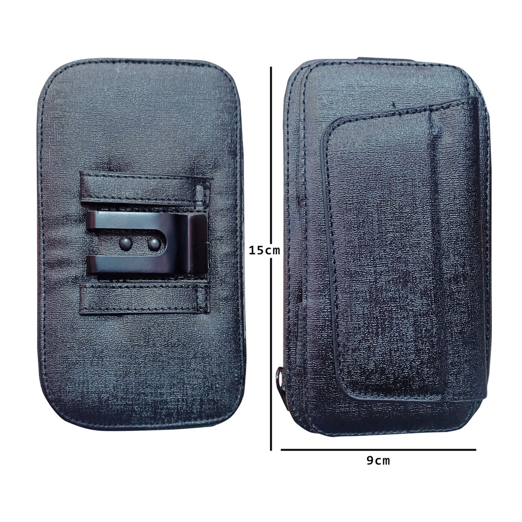 Sarung Pinggang Dompet Polos ( Hitam) 2 in 1