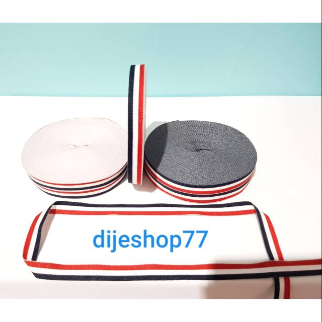 Pita Belanda 1,5cm / pita gucci belanda 1,5 cm / pita lis baju celana / lis lubang kancing / denim