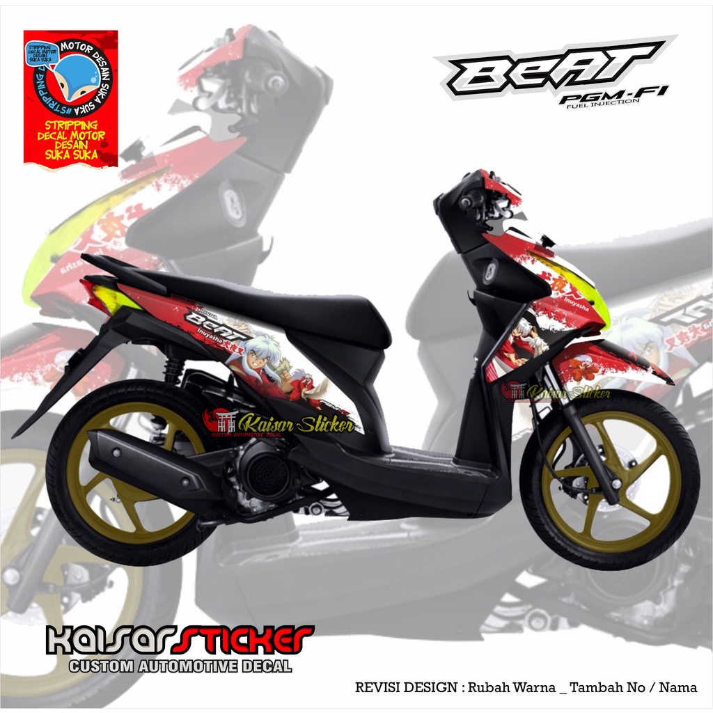 DECAL STICKER BEAT FI ANIME INNUYASHA FULL BODY STIKER DECAL BEAT