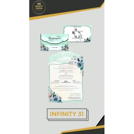 KARTU UNDANGAN PERNIKAHAN MURAH / WEDDING CARD MURAH (INFINITY 31,32,33,34,35)
