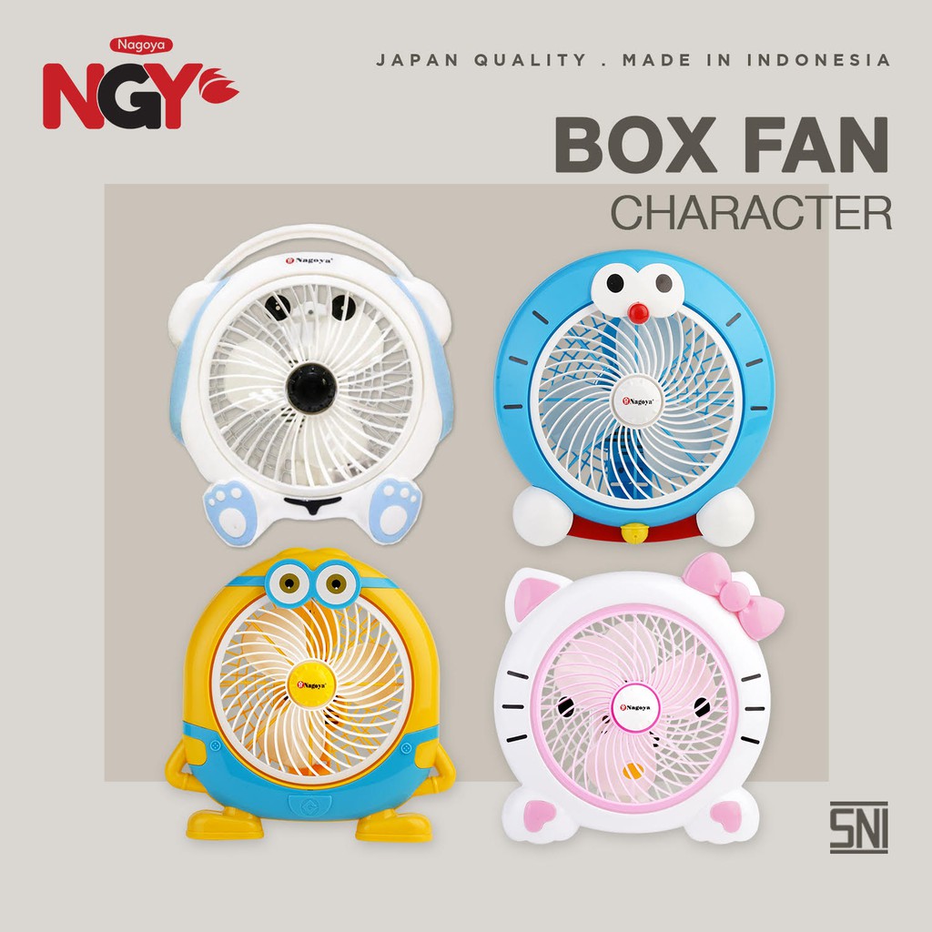 Nagoya Ng 180 Kipas Angin Karakter Kecil 10 In Portable Mini Box Fan Character 10 Inch Ngy Shopee Indonesia