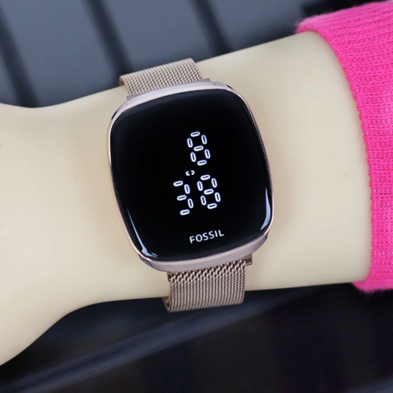 Jam tangan rantai wanita digital touch screen Ori free kotak
