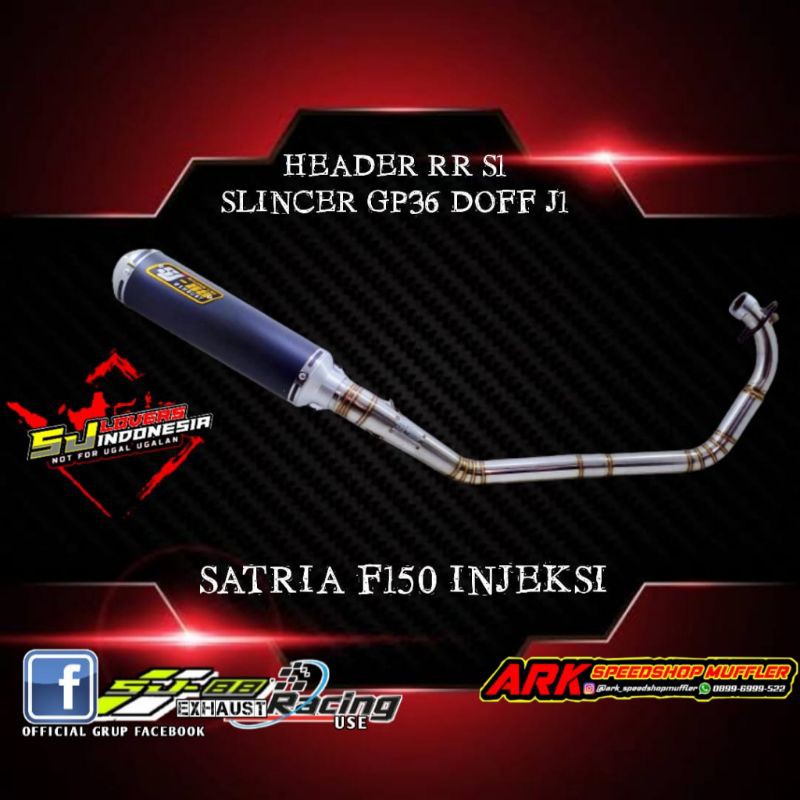 knalpot satria f150 injeksi sj88 type gp36 doff