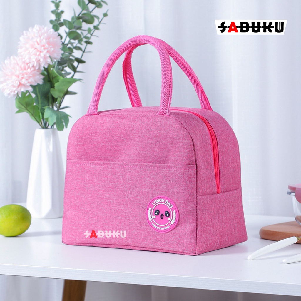 Tas Cooler Bag Tas Bekal Kotak Makan Cooler Bag Simpel Dilapisi Alumunium Tas Bekal Lunch Cooler -220