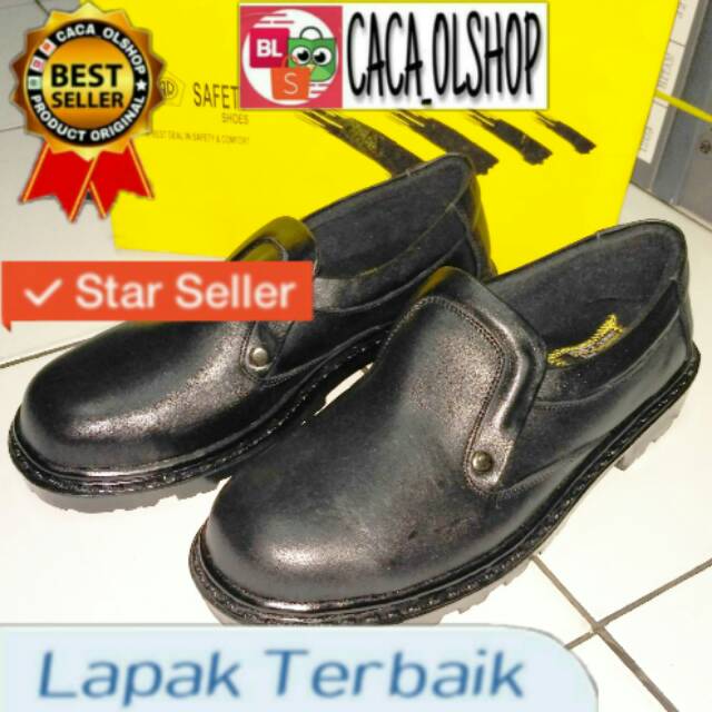 [Kulit Asli] Sepatu Safety Non Tali Merk AR Ma.3