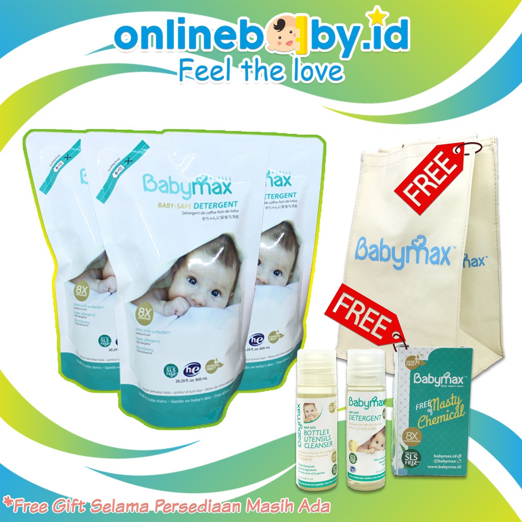 [free Gift] Babymax Detergent Laundry Refill 600ml Sabun Cuci Pakaian Baju Bayi Anak Anti Bakteri