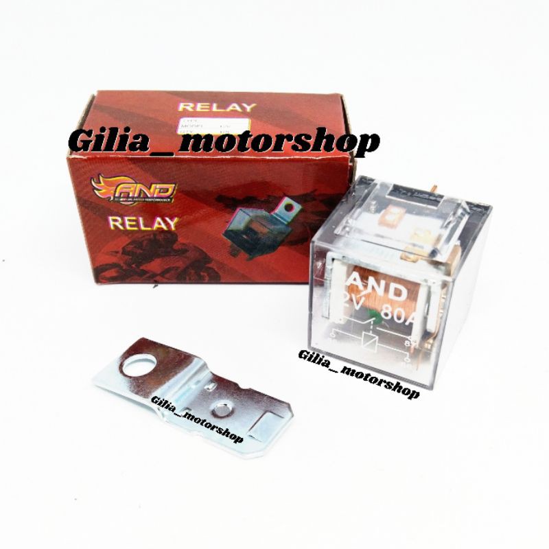 Relay Klakson Motor Transparan Relay Transparan 4 Kaki Indikator LED 12 v