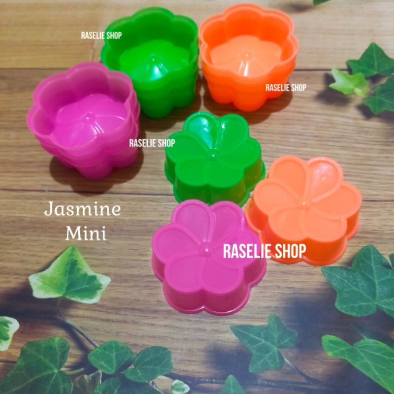 Set 12pcs Cetakan Jasmin MINI Puding Jelly Bolu Kukus Lapis Bunga Jasmine Kamboja