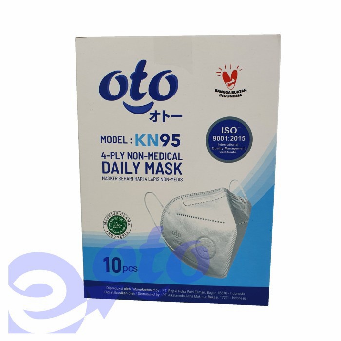 Oto Daily Mask KN95 4-Ply 10's Earloop