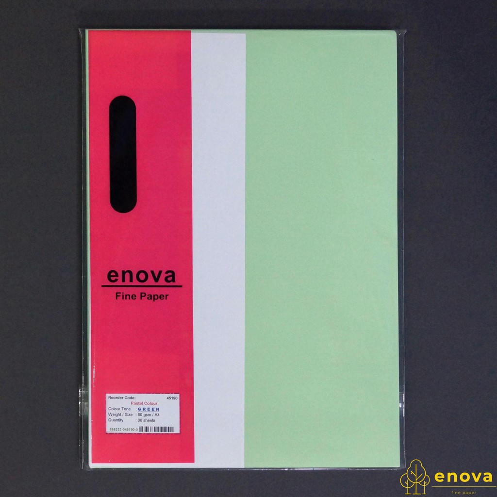 

Fancy Art Paper ENOVA | Pastel Green | A4 80GSM (Pastel Hijau)