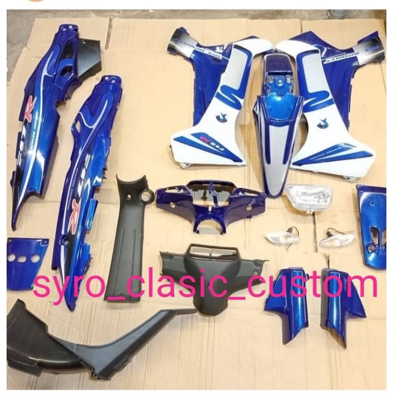 BODI HALUS FIZR CALTEX BIRU PUTIH SET LAMPU