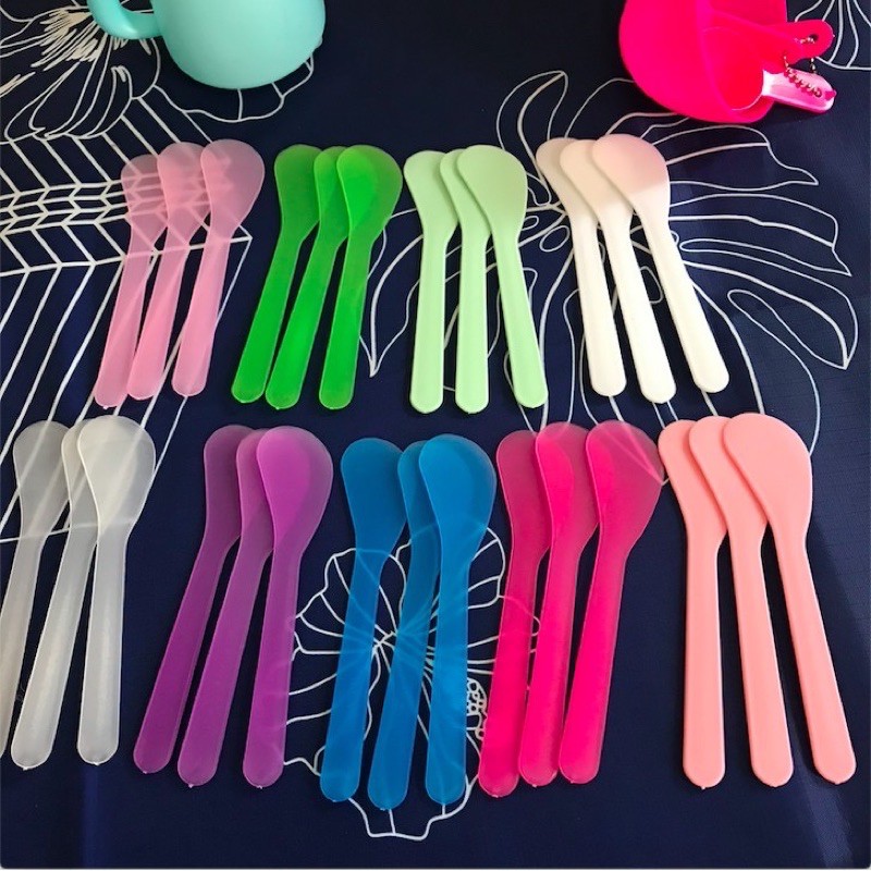 `ღ´ PHINKL `ღ´ spatula masker warna warni untuk aplikasi oles masker organik bubuk