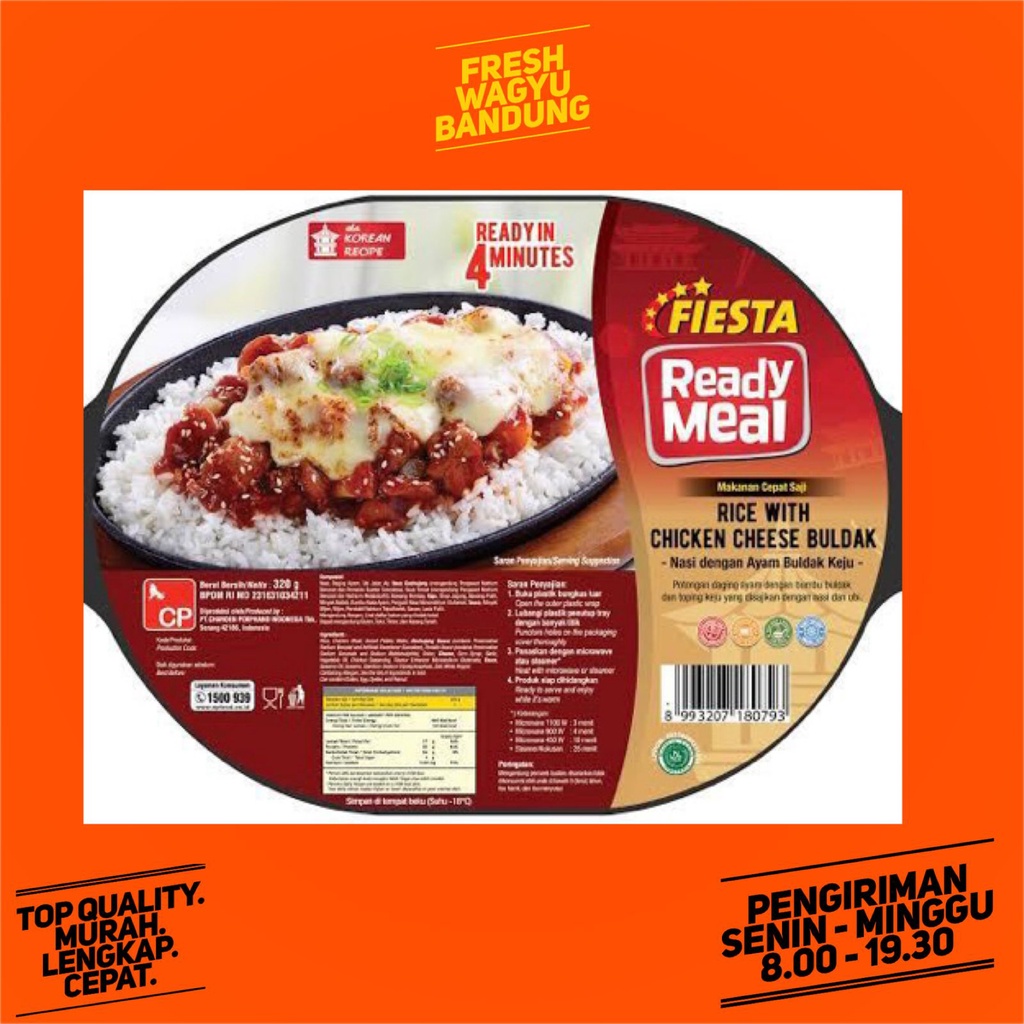 

FIESTA READY MEAL CHICKEN CHEESE BULDAK WITH RICE Nasi Ayam Keju Pedas Korea Instan 320g