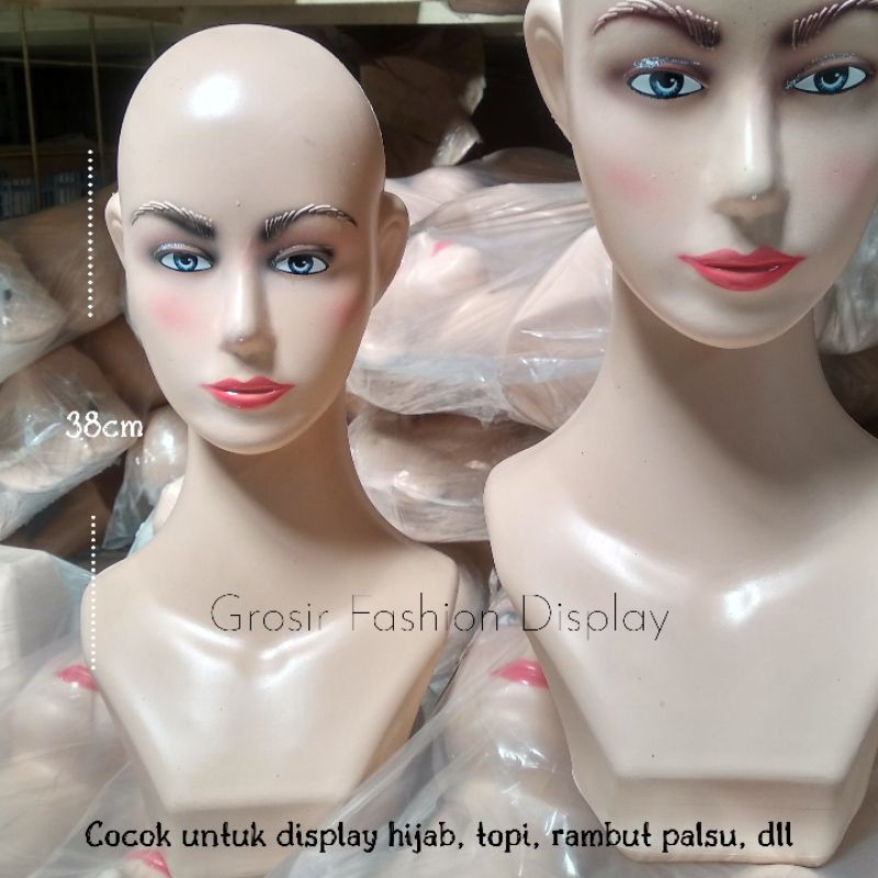 Jual Display Jilbab Patung Kepala Manekin Hijab Patung Kepala Dewasa ...